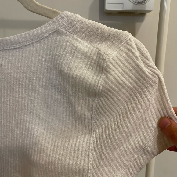 Ribbed white-t shirt. White basic tee - Picture 3 of 3